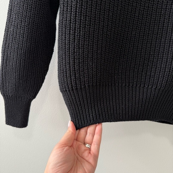 Aritzia Wilfred Montpellier Turtleneck Sweater Black Merino Wool Sz XS - Picture 8 of 16